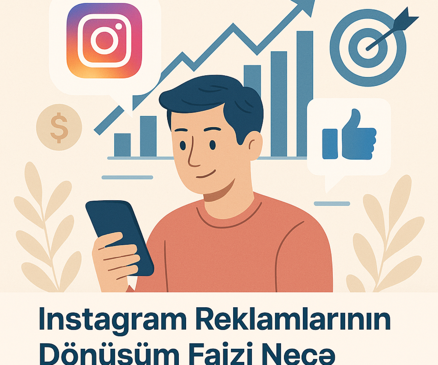 "Instagram reklam analitikası üzərində çalışan gənc marketinq mütəxəssisi – dönüşüm faizini artırmaq üçün strategiya hazırlayır"