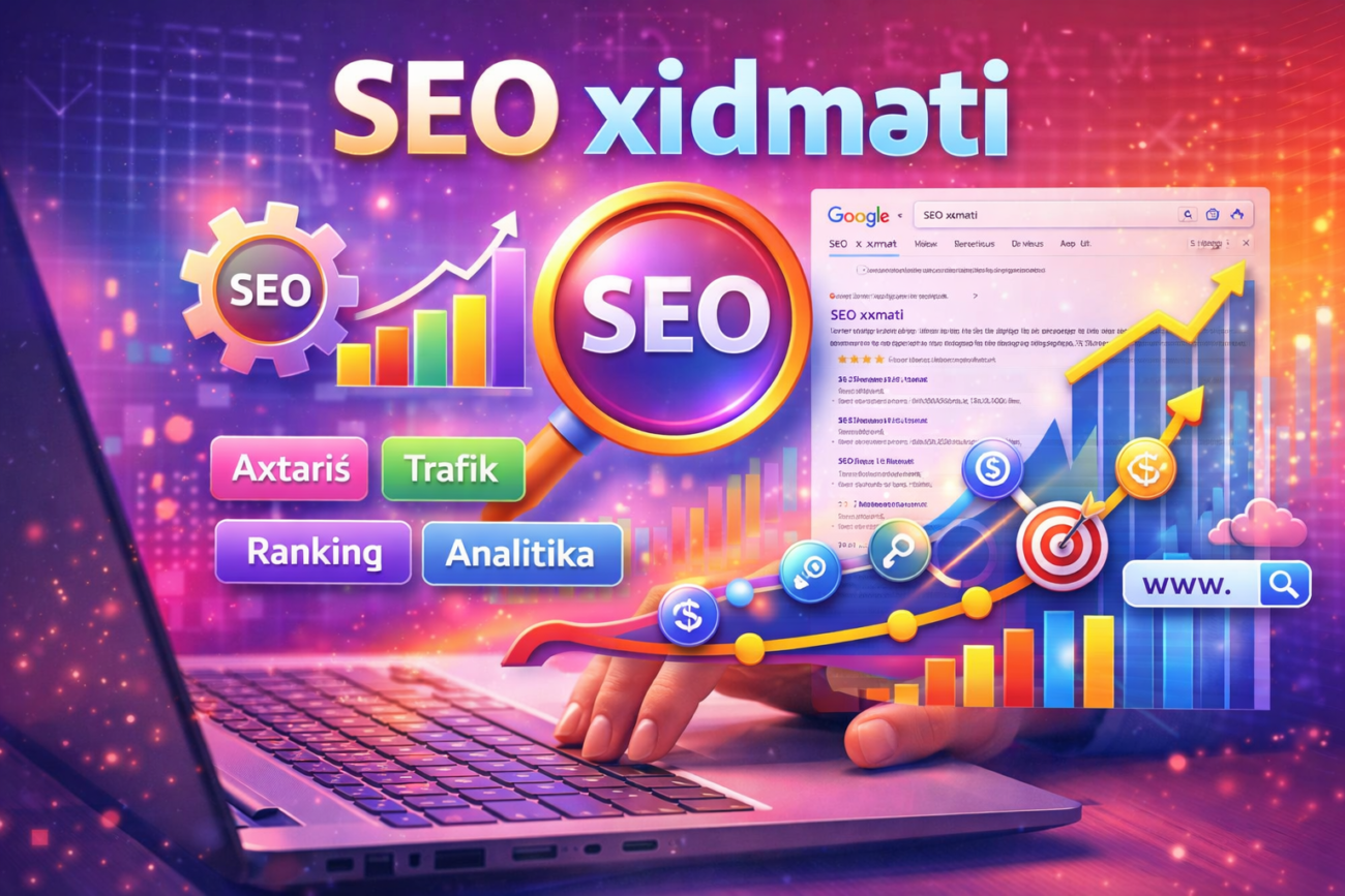 Seo Xidməti ilə öz saytinizin seosunu artira və google da ilk 3 lük də reklam vermədən müştəri qazana bilərsiz. seo xidməti